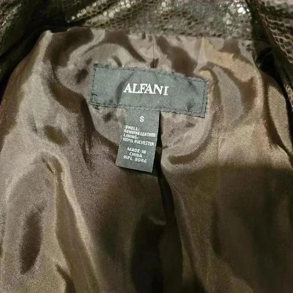 Alfani Women's Genuine Leather Jacket - Size S - Stylish and Chic - Picture 7 of 8